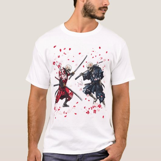 Schedel Samoerai Duël T-shirt (Voorkant)
