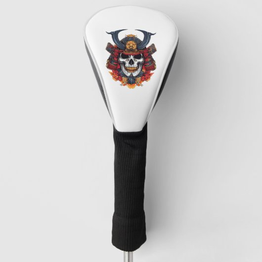 Schedel Samoerai Masker Golfheadcover (Voorkant)
