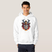 Schedel Samurai Masker Hoodie (Voorkant volledig)