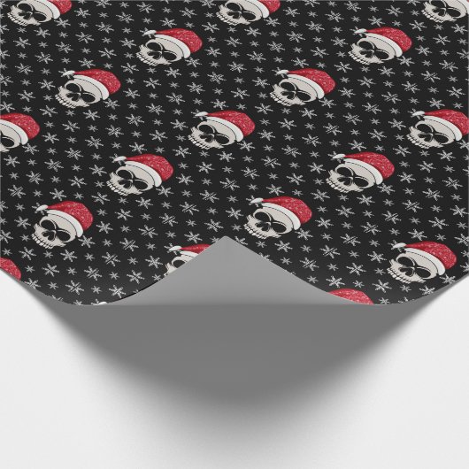 Schedel Santa Wrapping Papier (Hoek)