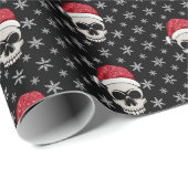 Schedel Santa Wrapping Papier (Rol Hoek)