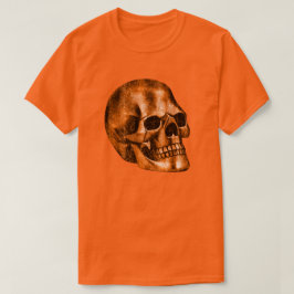  schedel Scary Copper Oranje Gothic Halloween T-shirt