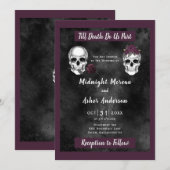 Schedel Schedel Roos Tot de Dood Ons Scheidt Kaart (Voorkant / Achterkant)