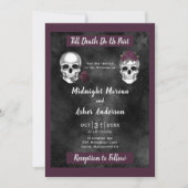 Schedel schedelroos Tot de dood ons scheidt Kaart (Voorkant)