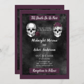 Schedel schedelroos Tot de dood ons scheidt Kaart (Voorkant / Achterkant)