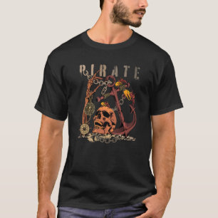  schedel schilderen voor piratenkostuum t-shirt