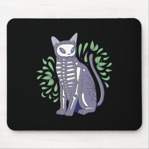 Schedel Shirt - Kat Skeleton Halloween Kostuum Sku Muismat