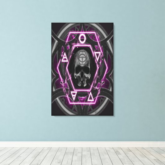 schedel Sigils en zegels Canvas Afdruk (Insitu (Houten vloer))