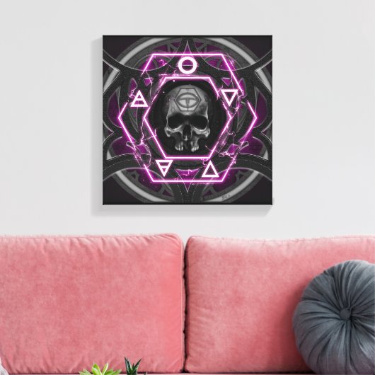 schedel Sigils en zegels Canvas Afdruk (Insitu (Woonkamer))