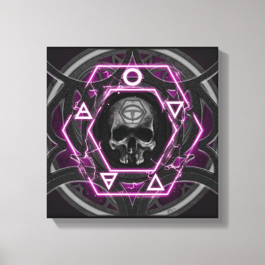 schedel Sigils en zegels Canvas Afdruk (Voorkant)