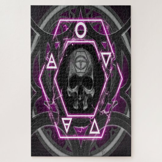 schedel Sigils en zegels Legpuzzel (Verticaal)