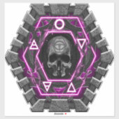 schedel Sigils en zegels Sticker (Vel)