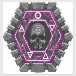 schedel Sigils en zegels Sticker