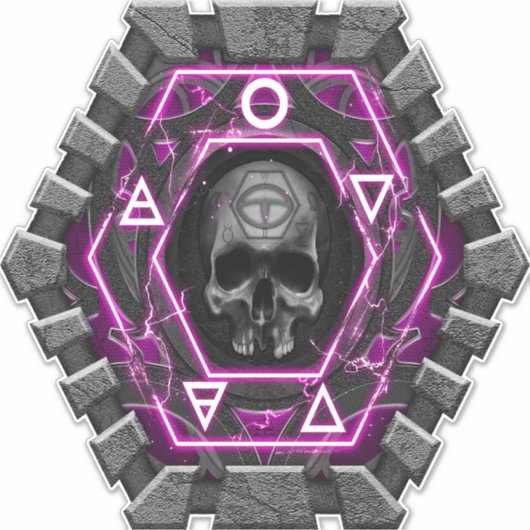 schedel Sigils en zegels Sticker (Voorkant)