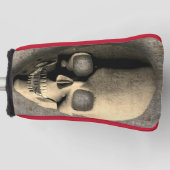 Schedel Skelet Golf Head Putter Hoes Golfheadcover (Voorkant)