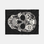 Schedel Skelet Halloween Kostuum Schedel Kat Fleece Deken (Voorkant (Horizontaal))