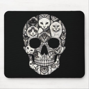 Schedel Skelet Halloween Kostuum Schedel Kat Muismat