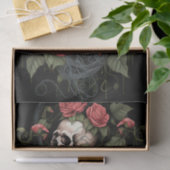 Schedel Skelet met Rozen Waterverf Tissuepapier (Geschenk)