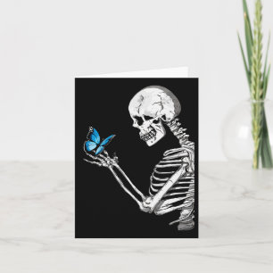 Schedel Skelet Retro Halloween  Kaart