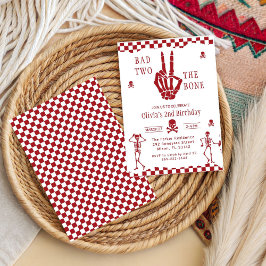 Schedel Skelet Rot tot op het Bot 2de Verjaardag Kaart