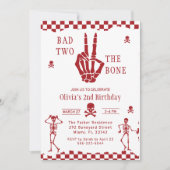 Schedel Skelet Rot tot op het Bot 2de Verjaardag Kaart (Voorkant)