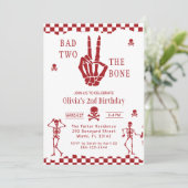 Schedel Skelet Rot tot op het Bot 2de Verjaardag Kaart (Staand voorkant)