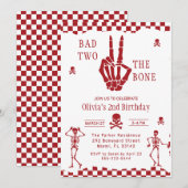 Schedel Skelet Rot tot op het Bot 2de Verjaardag Kaart (Voorkant / Achterkant)