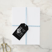Schedel Skelet Rot tot op het Bot 2e Verjaardag Cadeaulabel (Met Touw)