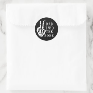 Schedel Skelet Rot tot op het Bot 2e Verjaardag Ronde Sticker
