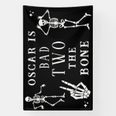 Schedel Skelet Rot tot op het Bot 2e Verjaardag Spandoek (Verticaal)