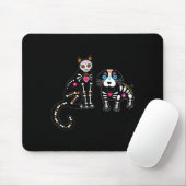 Schedel Skull Kat En Hond Grappige Halloween Muismat (Met muis)