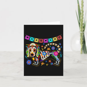 Schedel Skull Mexicaanse Dachshund Bot Halloween D Kaart