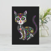 Schedel Skull Mexicaanse Kat Halloween Dag Van De Kaart (Staand voorkant)