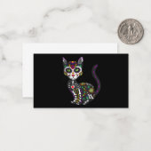 Schedel Skull Mexicaanse Kat Halloween Dag Van De  Notitiekaartje (Voorkant / Achterkant in situ)