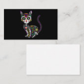 Schedel Skull Mexicaanse Kat Halloween Dag Van De  Notitiekaartje (Voorkant / Achterkant)