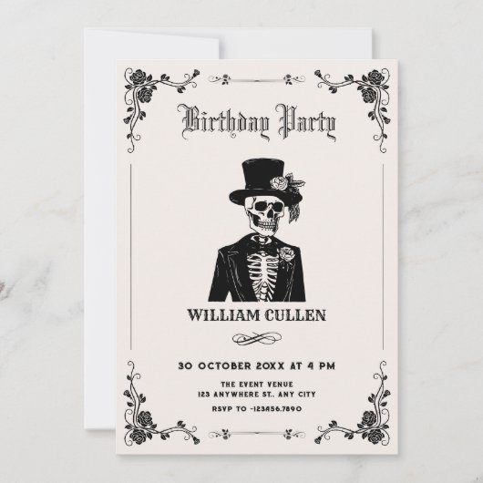 Schedel smoking kaart (Voorkant)