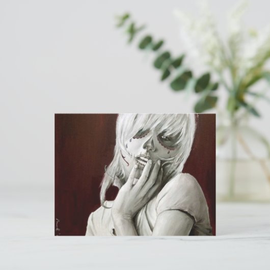 schedel snoep briefkaart (Staand voorkant)