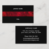 Schedel Specters Rode streep horizontale zwarte ru Visitekaartje (Voorkant / Achterkant)