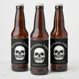 schedel Spooky Halloween Bier Etiket