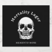  schedel Spooky Halloween Bier Etiket (Enkel label)