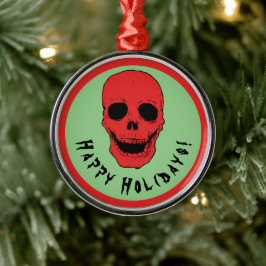 Schedel Spooky Horror metal ornament