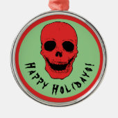 Schedel Spooky Horror metal ornament (Voorkant)
