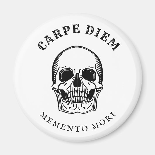  schedel Spooky Memento Mori Magneet (Voorkant)