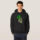 Schedel St. Patrick's Day Ierse Sint Patrick's Dag Hoodie (Voorkant volledig)