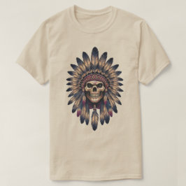 Schedel Stamhoofd Native Amerikaan T-shirt