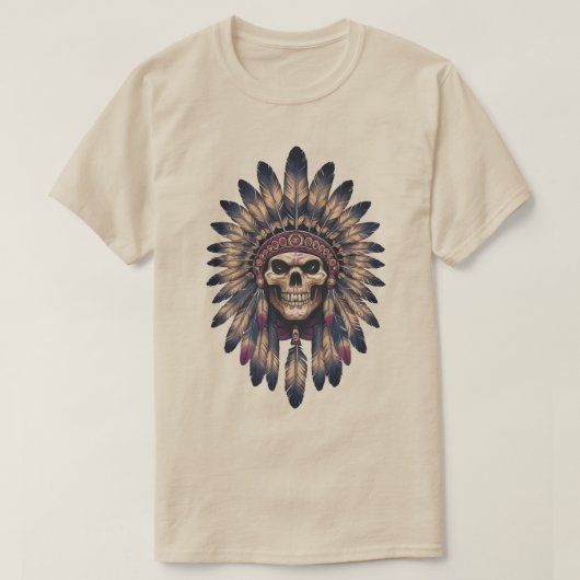 Schedel Stamhoofd Native Amerikaan T-shirt (Design voorkant)