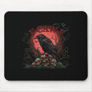 Schedel stapel raaf F-caw-f Halloween T-shirt  Muismat