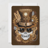 Schedel Steampunk Voodoo Retro Machine Kaart (Voorkant)