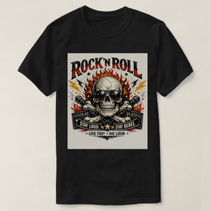 Schedel Ster: De Ultieme Rock & Roll Grafische Pri T-shirt