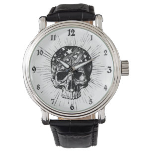 Schedel & Sterren II Horloge